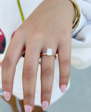 Load image into Gallery viewer, Cushion Cut Moissanite Engagement Ring Solitaire Bridal Wedding Ring Prong Set Minimalist Anniversary Ring For Her 14k Solid Rose Gold 2.00ct
