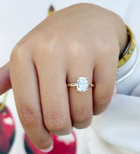 Load image into Gallery viewer, Cushion Cut Moissanite Engagement Ring Solitaire Bridal Wedding Ring Prong Set Minimalist Anniversary Ring For Her 14k Solid Rose Gold 2.00ct

