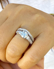 Load image into Gallery viewer, Round Cut And Diamonds Engagement Ring And Band Wedding Bridal Set 1.65ctw Antique Style Filigree IGI Certified 14k Solid White Gold F-VS2
