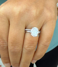 Load image into Gallery viewer, Oval Cut Diamond Engagement Ring And Matching Band Solitaire Ring IGI Certified 14k Solid Yellow Gold Bridal Ring Wedding Ring 5.30ctw G-VS2
