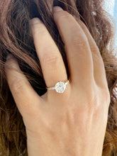 Load image into Gallery viewer, Round and Baguettes Cut GIA Certified Natural Diamond Engagement Ring 14k Solid Yellow Gold Minimalist Wedding Ring 1.65ctw
