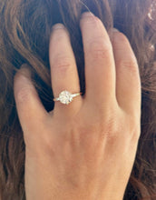 Load image into Gallery viewer, Round and Baguettes Cut GIA Certified Natural Diamond Engagement Ring 14k Solid Yellow Gold Minimalist Wedding Ring 1.65ctw
