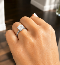 Load image into Gallery viewer, Round Cut Diamond Engagement Ring Crown Prong Style Solitaire IGI Certified Split Shank 14k Solid White Gold Wedding Bridal Ring 3.00ct

