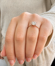 Load image into Gallery viewer, Round Cut Diamonds Engagement Ring IGI Certified Crown Six Prong Setting Solitaire Wedding Bridal Ring Set In 14K White Gold 1.50ct G-VS2
