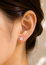 Load image into Gallery viewer, Round Shape Moissanite Stud Earrings Prong set Style 14k Solid Rose Solid Gold 2.00ctw, 1.0ct each Earrings Gift For Her Jewelry
