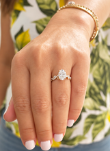 Load image into Gallery viewer, IGI Certified Oval Cut and round and marquise cut sides leaf style design Diamond Engagement Ring 14k Solid Yellow Gold 2.35ctw
