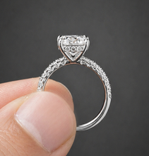 Load image into Gallery viewer, GIA Certified Natural Round Cut Diamond Engagement Ring And Matching Band Wedding Set 14k Solid White Gold Inner Halo Bridal Set 1.70ctw
