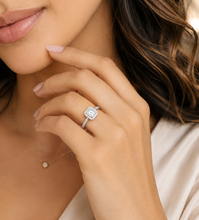 Load image into Gallery viewer, IGI Certified Cushion Cut And Round Cut Sides Diamond Engagement Ring Halo Style Bridal Ring Women's Wedding Ring 14k Solid White Gold 2.00
