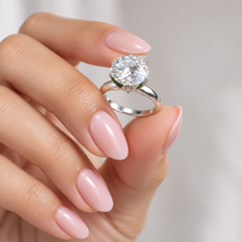 Load image into Gallery viewer, Round Cut Diamond Engagement Ring Crown Prong Style Solitaire IGI Certified Split Shank 14k Solid White Gold Wedding Bridal Ring 5.00ct
