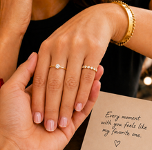 Load image into Gallery viewer, Round Cut Moissanites Band Eternity Style Anniversary Band Bezel Set Engagement Band 14k Yellow Gold Ring Wedding Band 1.00ctw
