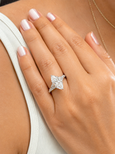 Load image into Gallery viewer, Marquise Cut Diamond Engagement Ring Set In IGI Certified 14k Solid White Gold Antique Filigree Style Wedding Bridal Ring 3.00ct
