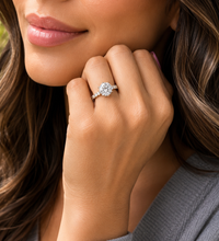 Load image into Gallery viewer, IGI Certified Round Cut Diamond Engagement Ring Eternity Style Bridal Wedding Ring 14k Solid White Gold 4.00ctw F-VS2
