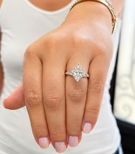 Load image into Gallery viewer, Marquise Cut Diamond Engagement Ring Set In IGI Certified 14k Solid White Gold Antique Filigree Style Wedding Bridal Ring 3.00ct
