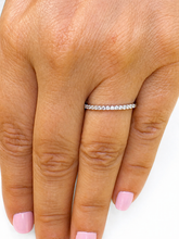 Load image into Gallery viewer, Round Cut Cvd Diamond Band Half Eternity Anniversary Band Bridal Gift Prong Engagement Ring Gold Band Ring 1.7mm 14k White Gold 0.30ctw
