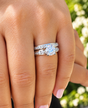 Load image into Gallery viewer, GIA Certified Round Cut Natural Diamonds Engagement Ring And Matching Band Bridal Wedding Set In 14k Solid White Gold 3.00ctw
