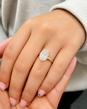 Load image into Gallery viewer, Oval Shape Moissanite Engagement Ring Solitaire Four Prong Set Bridal Wedding Ring For Her Minimalist Design 14k Solid Yellow Gold 5.00ct
