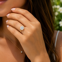 Load image into Gallery viewer, IGI Certified Cushion Cut Diamond Engagement Ring Solitaire Wedding Ring Four Prong Bridal Ring 14K Solid Yellow Gold Propose Ring 4.00ct
