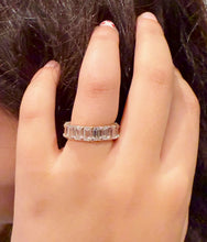 Load image into Gallery viewer, Emerald Cut Cvd Diamonds Eternity Band Bridal Band 5.0x3.0mm Width Wedding Band Eternity Ring 14K Solid White Gold 5.00ctw
