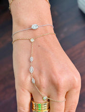 Load image into Gallery viewer, Oval Cut IGI Certified Diamond Bracelet 14k White Gold Hand Chain Bracelet Dainty Minimalist Design Stackable Bracelet Solitaire 1.50ct
