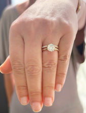 Load image into Gallery viewer, Round Cut IGI Certified Diamond Engagement Ring Solitaire And Matching Band Wedding Set Women's Bridal Set 14k Solid Yellow Gold 2.20ctw

