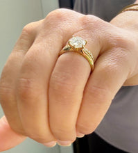 Load image into Gallery viewer, Round Cut IGI Certified Diamond Engagement Ring Solitaire And Matching Band Wedding Set Women's Bridal Set 14k Solid Yellow Gold 2.20ctw
