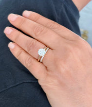 Load image into Gallery viewer, Round Cut IGI Certified Diamond Engagement Ring Solitaire And Matching Band Wedding Set Women's Bridal Set 14k Solid Yellow Gold 2.20ctw
