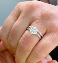 Load image into Gallery viewer, Round Cut IGI Certified Diamond Engagement Ring Solitaire And Matching Band Wedding Set Women's Bridal Set 14k Solid White Gold 1.70ctw
