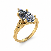 Load image into Gallery viewer, Marquise Cut Diamond Engagement Ring Set In IGI Certified 14k Solid White Gold Antique Filigree Style Wedding Bridal Ring 3.00ct
