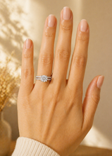 Load image into Gallery viewer, GIA Certified Natural Round Cut Diamond Engagement Ring And Matching Band Wedding Set 14k Solid White Gold Inner Halo Bridal Set 1.70ctw
