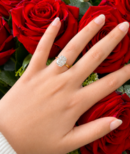 Load image into Gallery viewer, Oval Shape Moissanite Engagement Ring Solitaire Four Prong Set Bridal Wedding Ring For Her Minimalist Design 14k Solid Yellow Gold 5.00ct

