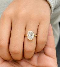 Load image into Gallery viewer, Oval Shape Moissanite Engagement Ring Solitaire Four Prong Set Bridal Wedding Ring For Her Minimalist Design 14k Solid Yellow Gold 5.00ct
