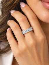 Load image into Gallery viewer, Emerald Cut Cvd Diamonds Eternity Band 5.0x3.0mm each Set In 14K Solid White Gold Engagement Band Prong Set Wedding Anniversary Band 5.00ctw
