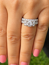 Load image into Gallery viewer, GIA Certified Round Cut Natural Diamond Engagement Ring And Matching band 14k White Gold Bridal Wedding Set 2.25ctw
