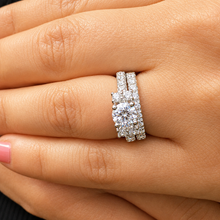 Load image into Gallery viewer, GIA Certified Round Cut Natural Diamond Engagement Ring And Matching band 14k White Gold Bridal Wedding Set 2.25ctw
