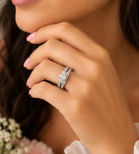 Load image into Gallery viewer, GIA Certified Round Cut Natural Diamond Engagement Ring And Matching band 14k White Gold Bridal Wedding Set 2.25ctw
