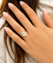 Load image into Gallery viewer, Oval Shape Moissanite Engagement Ring Solitaire Four Prong Set Bridal Wedding Ring For Her Minimalist Design 14k Solid Yellow Gold 5.00ct
