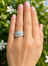 Load image into Gallery viewer, IGI Certified Round Cut Diamond Engagement Ring And Matching Band Bridal Set 14k Solid White Gold Women's Wedding Set For Her 3.00ctw F-VS2
