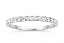 Load image into Gallery viewer, Round Cut Cvd Diamond Band Half Eternity Anniversary Band Bridal Gift Prong Engagement Ring Gold Band Ring 1.7mm 14k White Gold 0.30ctw
