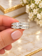 Load image into Gallery viewer, Round Cut Cvd Diamonds Ring Men's 14K Solid And Heavy Yellow Gold Diamond Band Channel Set Style Men's Wedding Ring Band For Him 2.00ctw
