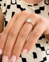 Load image into Gallery viewer, Round Cut Diamond Engagement Ring Four prong set Solitaire IGI Certified Minimalist In 14k Solid White Gold Wedding Bridal Ring 2.00ct
