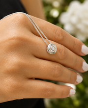 Load image into Gallery viewer, Round Cut Natural Diamond Pendant Necklace Bezel Set Solitaire Necklace And Chain Anniversary Gift Wedding Pendant 14k Solid White Gold 0.50
