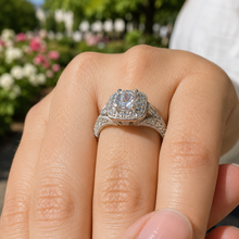 Load image into Gallery viewer, GIA Certified Round Cut Natural Diamonds Engagement Ring Filigree Antique Style Bridal Ring 14k Solid White Gold Wedding Ring For Her 1.60ct
