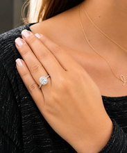 Load image into Gallery viewer, IGI Certified Oval Shape And Round Cut Diamond Engagement Ring Halo Style Wedding Ring Women's Bridal Ring 14K Solid White Gold 2.50ct F-VS2
