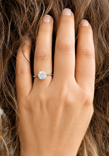 Load image into Gallery viewer, Round Cut Diamond Engagement Ring Four prong set Solitaire IGI Certified Minimalist In 14k Solid White Gold Wedding Bridal Ring 2.00ct
