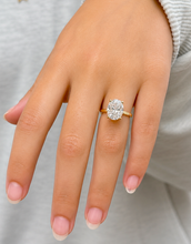Load image into Gallery viewer, Oval Shape Moissanite Engagement Ring Solitaire Four Prong Set Bridal Wedding Ring For Her Minimalist Design 14k Solid Yellow Gold 5.00ct
