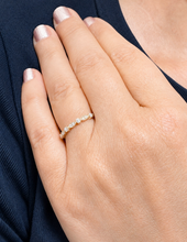 Load image into Gallery viewer, Round Cut Cvd Diamonds Half Eternity Band Bridal Band Antique Filigree Style Wedding Band Ring 14K Yellow Gold 0.15ctw
