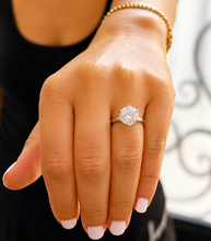 Load image into Gallery viewer, Round Cut Diamond Engagement Ring Crown Prong Style Solitaire IGI Certified Split Shank 14k Solid White Gold Wedding Bridal Ring 3.00ct
