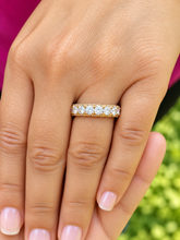 Load image into Gallery viewer, Round Cut Cvd Diamonds Three Sided Eternity Band Set Anniversary Band Prong Set Wedding Band In 14k Solid Rose Gold Eternity Band 4.00ctw
