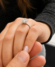 Load image into Gallery viewer, IGI Certified Oval Shape And Round Cut Diamond Engagement Ring Halo Style Wedding Ring Women's Bridal Ring 14K Solid White Gold 2.50ct F-VS2
