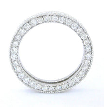 Load image into Gallery viewer, Round Cut Cvd Diamond Eternity Band Anniversary Band Eternity Wedding Band Filigree Antique Style Bridal Band 14k Solid White Gold 2.00ctw
